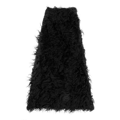 Jambières Fourrure Noire Luxe - Accessoire Danseur Rave