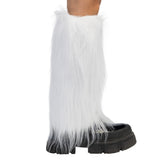 Jambières Blanches Fourrure Synthétique - Accessoire Déguisement