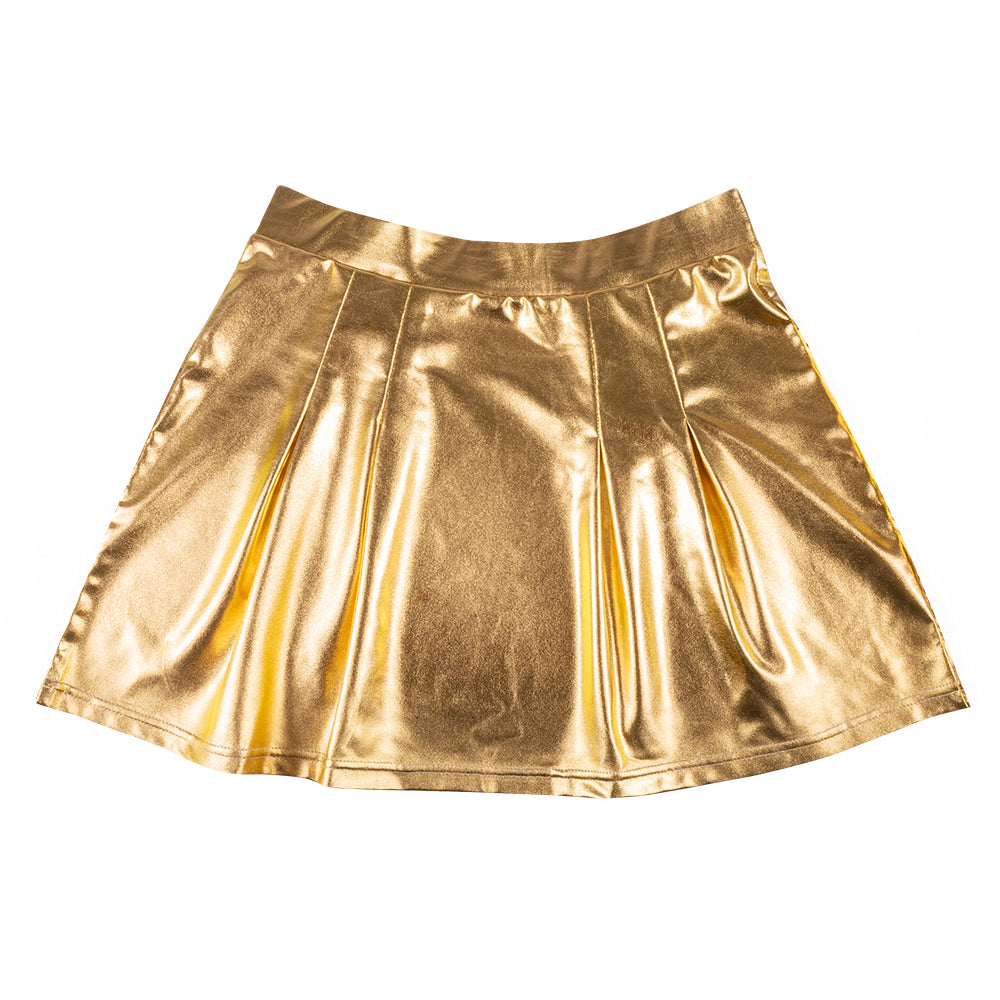 Jupe Métallisée Dorée Adulte - Costume Disco VIP