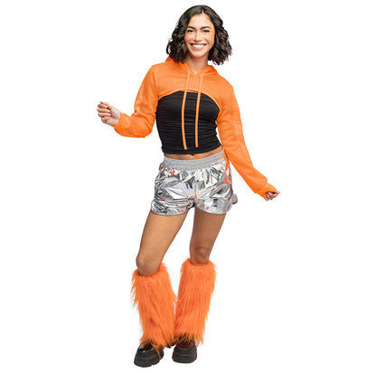 Jambières Fluo Orange UV Blacklight - Lot de 2 Pcs