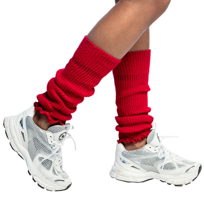 Jambières Rouge Froissées Années 80 - Accessoire Rétro