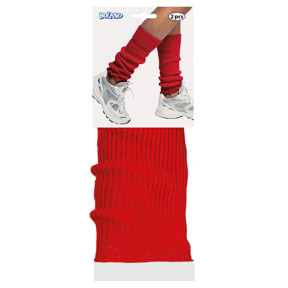 Jambières Rouge Froissées Années 80 - Accessoire Rétro