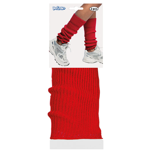 Jambières Rouge Froissées Années 80 - Accessoire Rétro