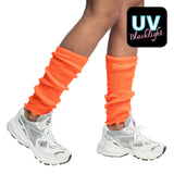 Jambières Fluo Froissées Orange UV Blacklight - Lot de 2