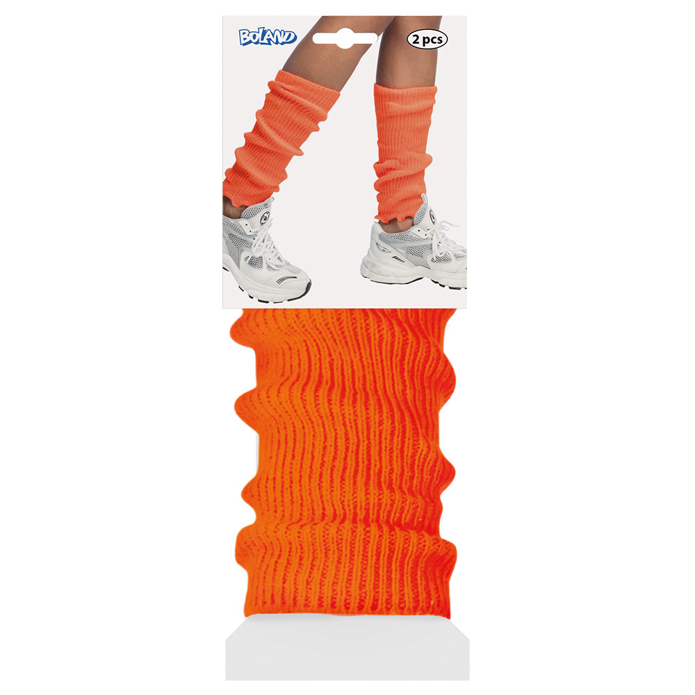 Jambières Fluo Froissées Orange UV Blacklight - Lot de 2