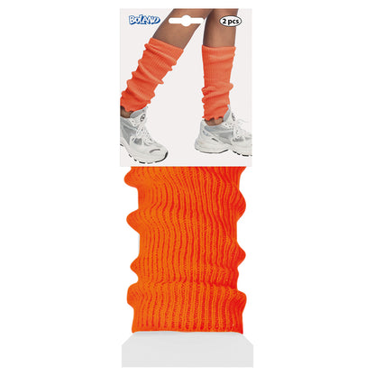 Jambières Fluo Froissées Orange UV Blacklight - Lot de 2