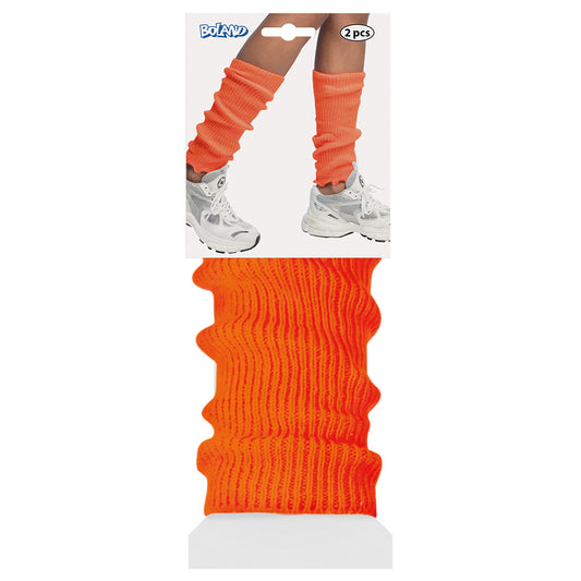 Jambières Fluo Froissées Orange UV Blacklight - Lot de 2