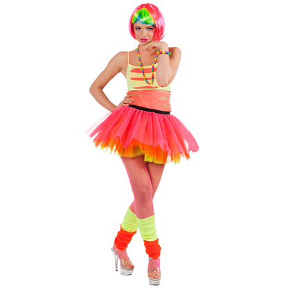 Jambières Fluo Froissées Orange UV Blacklight - Lot de 2