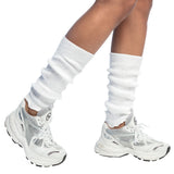 Chaussettes Montantes Blanches Plissées - Accessoire Années 80