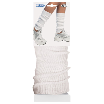 Chaussettes Montantes Blanches Plissées - Accessoire Années 80