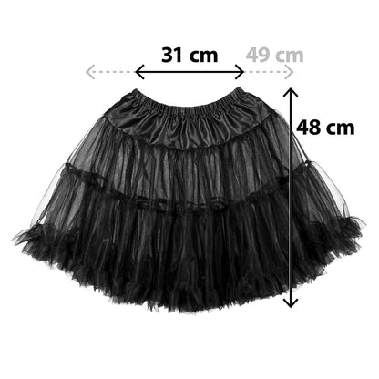 Jupon Noir Volumineux - Tutu Luxe Polyester 48cm