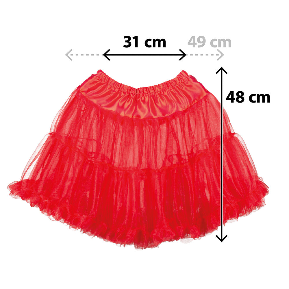 Jupon Rouge Volumineux - Tutu Luxe Années 50 pour Déguisement