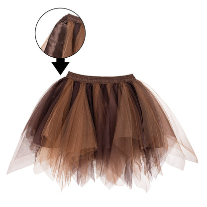 Jupe Tutu Marron Dégradé - Jupon Volumineux Adulte