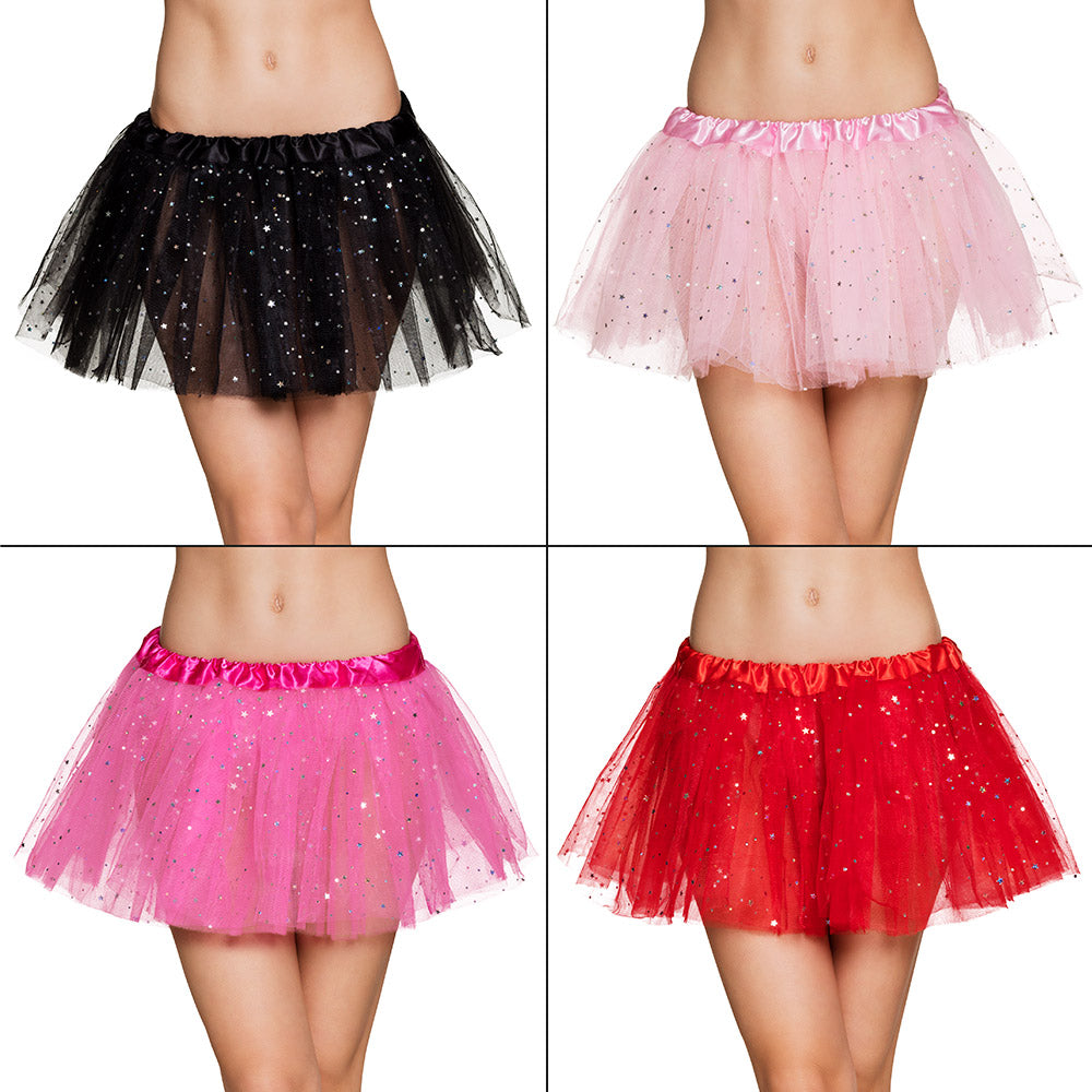 Tutu Paillettes Femme - Jupe Courte Scintillante 4 Coloris