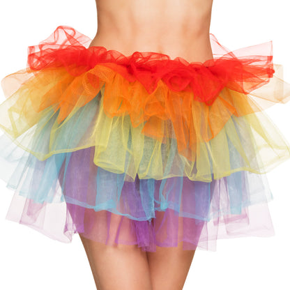 Tutu Arc-en-ciel Fluffy - Déguisement Rainbow Femme