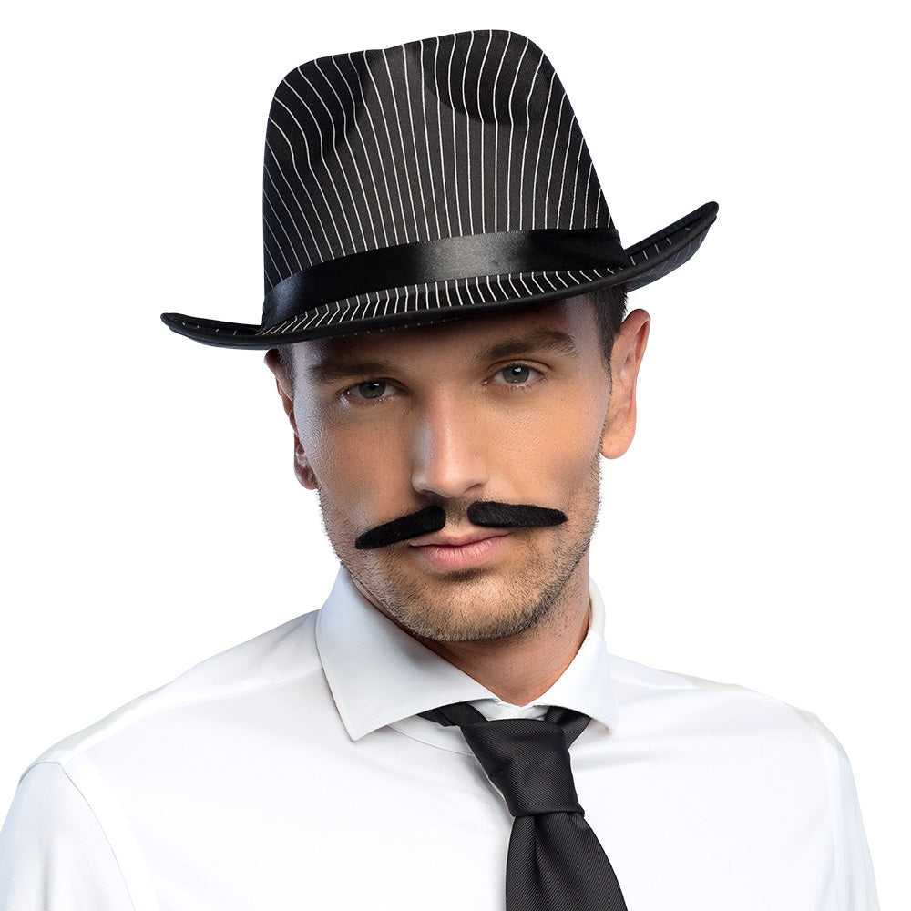 Chapeau Cowboy Noir Pailleté - Accessoire Déguisement Années 20