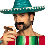 Sombrero Mexicain Vert Pom-Pom Authentique
