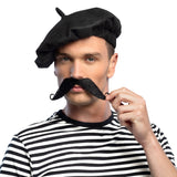 Moustache Noire Autoadhésive - Accessoire Déguisement Facile