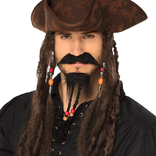Pirate des Caraïbes : Perruque, Barbe & Accessoires