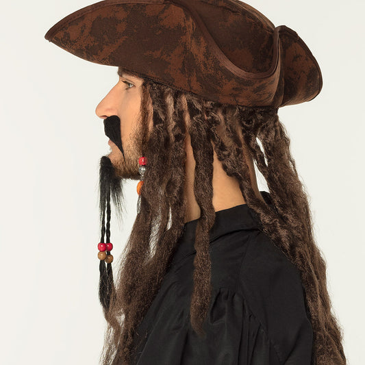 Pirate des Caraïbes : Perruque, Barbe & Accessoires
