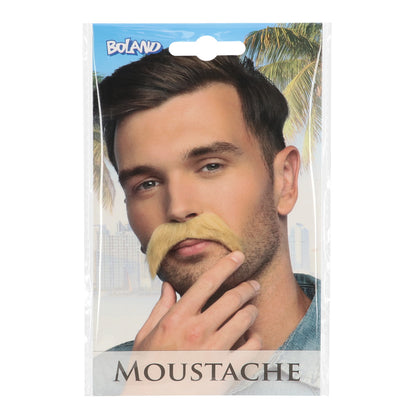 Moustache Blonde Déguisement - Accessoire Fête Réaliste