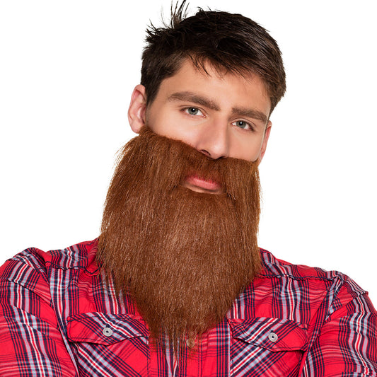 Fausse Barbe Brune Longue - Accessoire Déguisement Homme