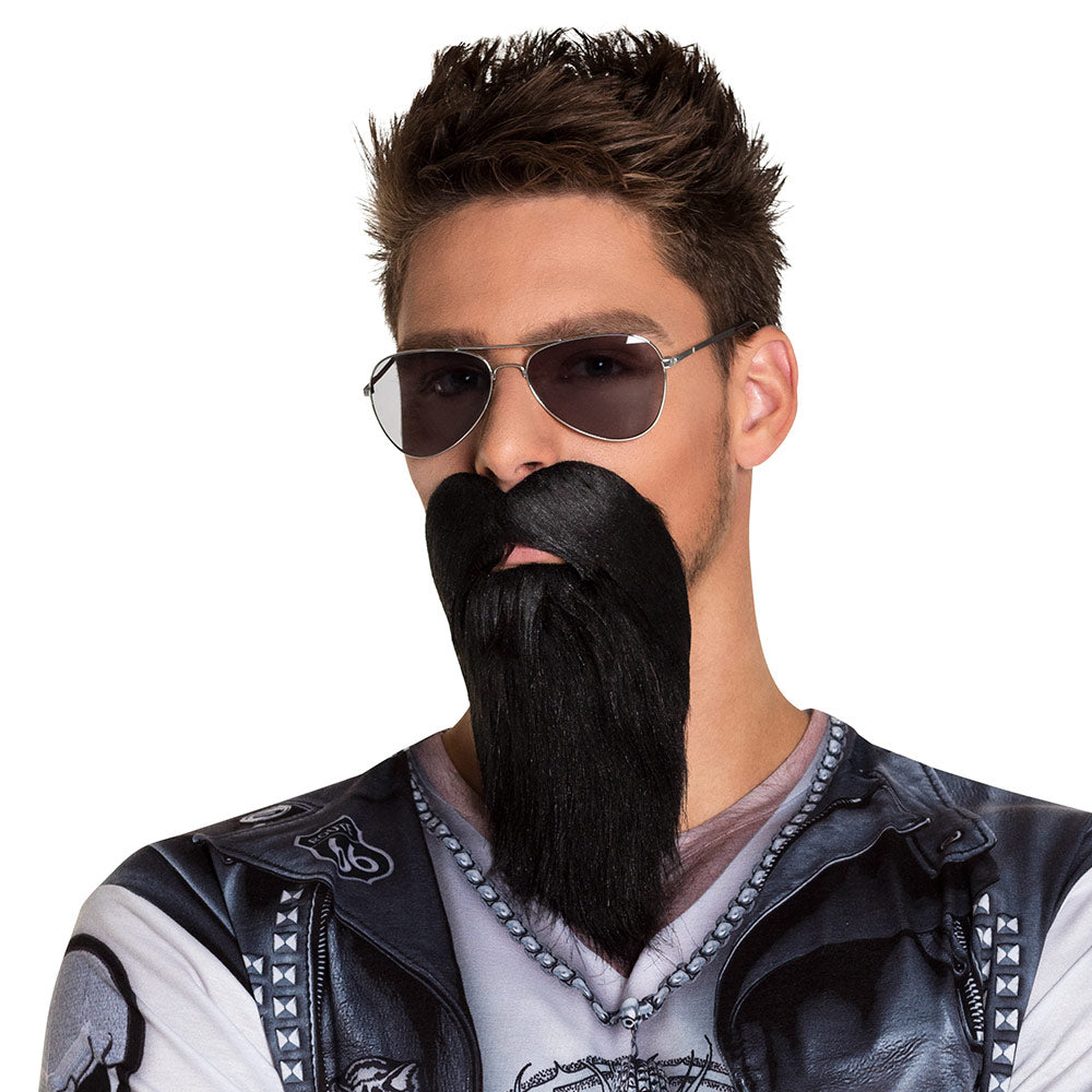 Fausse Barbe Longue Noire - Accessoire Déguisement Adulte