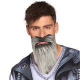 Fausse Barbe Grise Longue - Accessoire Déguisement Adulte