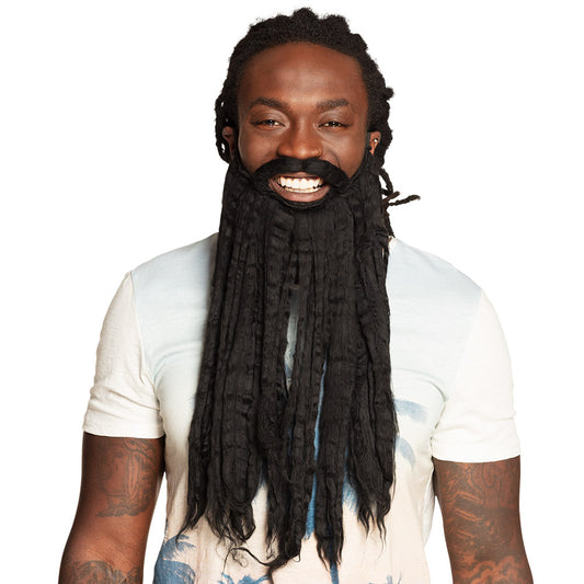Fausse Barbe Noire Longue - Accessoire Déguisement Adulte