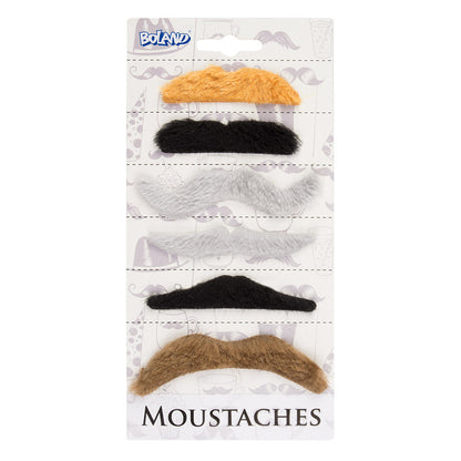 Moustaches Fantaisie - Assortiment 6 Styles de Déguisement