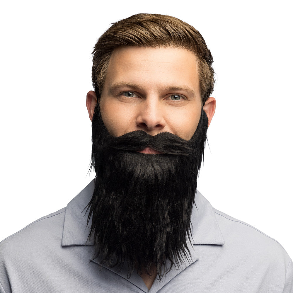 Barbe Noire Longue Luxuriante - Accessoire Déguisement Adulte