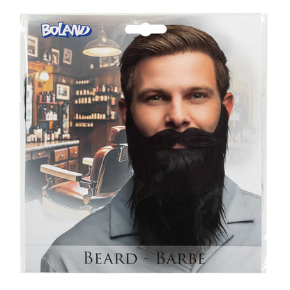 Barbe Noire Longue Luxuriante - Accessoire Déguisement Adulte