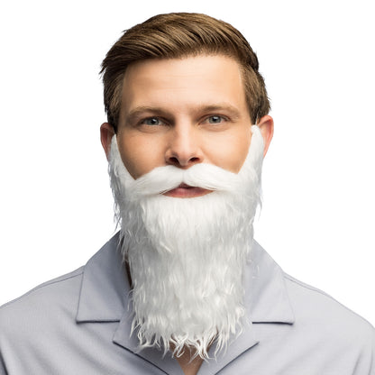Barbe Blanche Longue Homme - Fausse Barbe Déguisement Père Noël