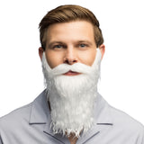Barbe Blanche Longue Homme - Fausse Barbe Déguisement Père Noël