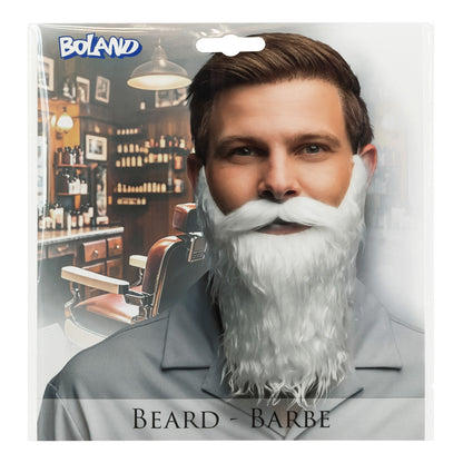 Barbe Blanche Longue Homme - Fausse Barbe Déguisement Père Noël