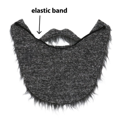 Barbe Grise Longue avec Élastique - Déguisement Adulte