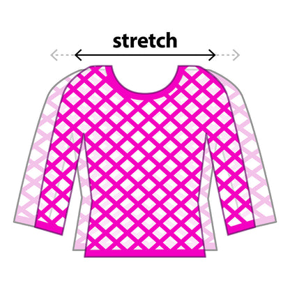 Top Filet Rose Fluo UV Blacklight - Déguisement Années 80