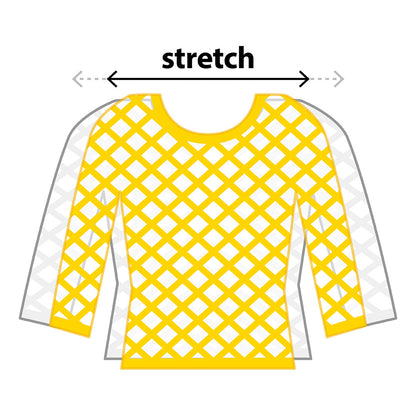 Top Filet Jaune Fluo UV Blacklight Femme Années 80