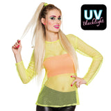 Top Filet Fluo UV Blacklight - Déguisement Années 80