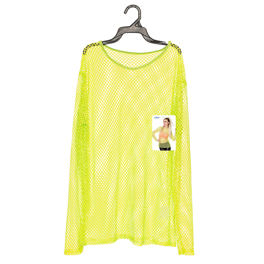 Top Filet Fluo UV Blacklight - Déguisement Années 80