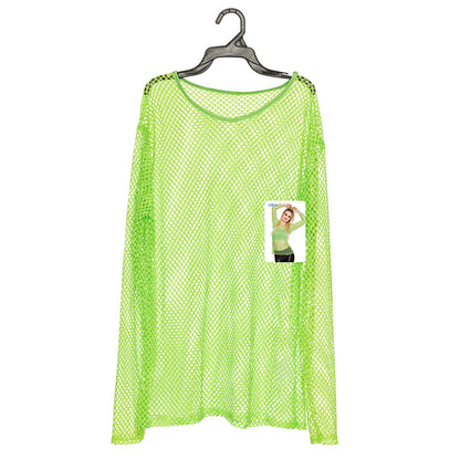 Top Filet Vert Fluo UV Blacklight - Déguisement Années 80