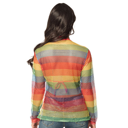 Filet Arc-en-Ciel Paillettes - Haut Transparent Festif