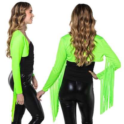 Veste à Franges Fluo UV Blacklight - Déguisement Disco Années 80