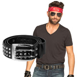 Ceinture à Clous Noire - Accessoire Rock Punk Adulte