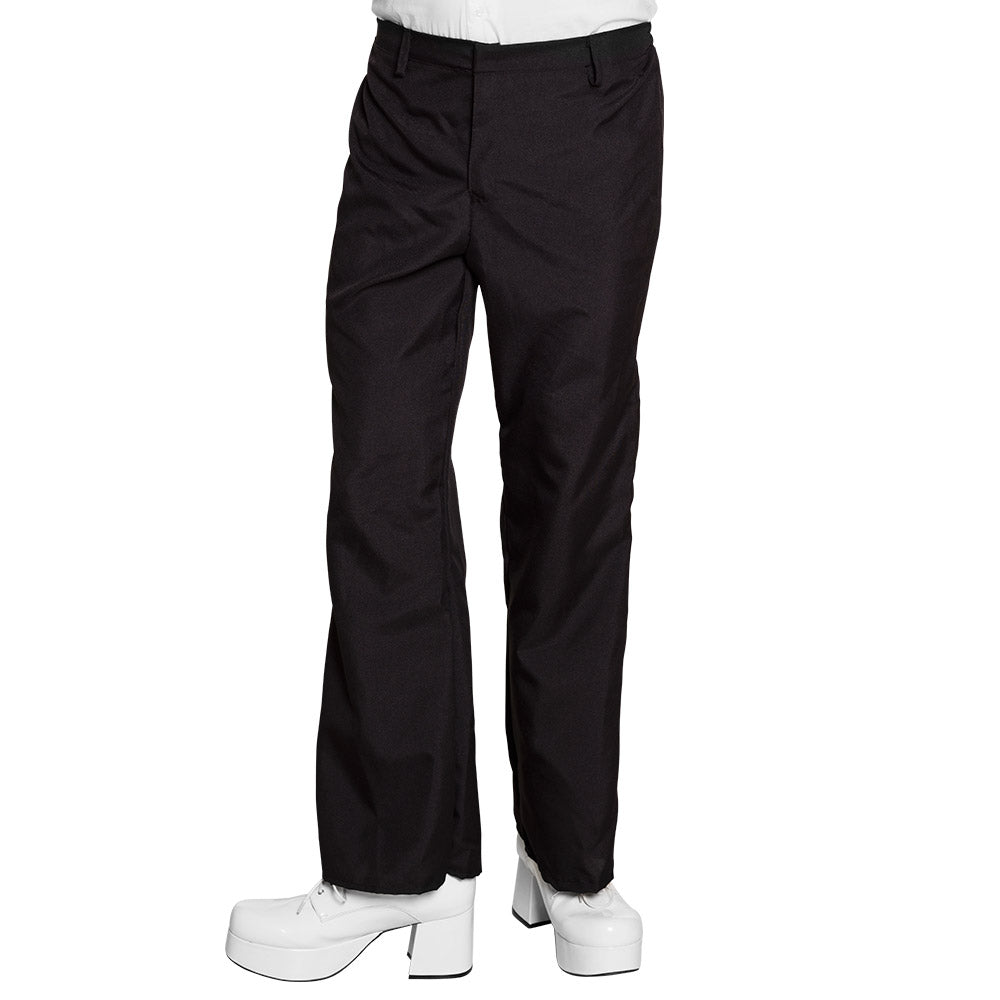 Pantalon Patte d'Éléphant Noir Années 70 Homme