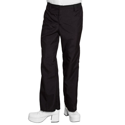 Pantalon Patte d'Éléphant Noir Années 70 Homme