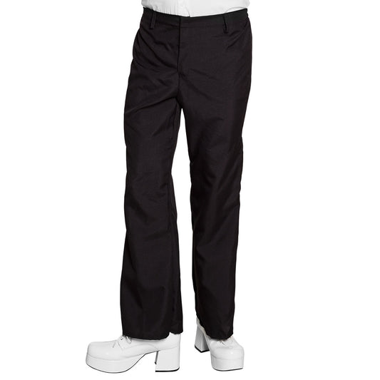 Pantalon Patte d'Éléphant Noir Années 70 Homme