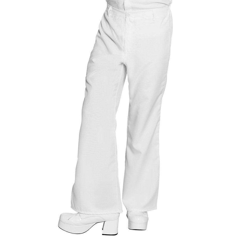 Pantalon Blanc Évasé Années 70 - Déguisement Disco