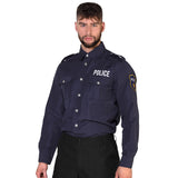 Chemise Police Bleu Marine Adulte - Déguisement Officier