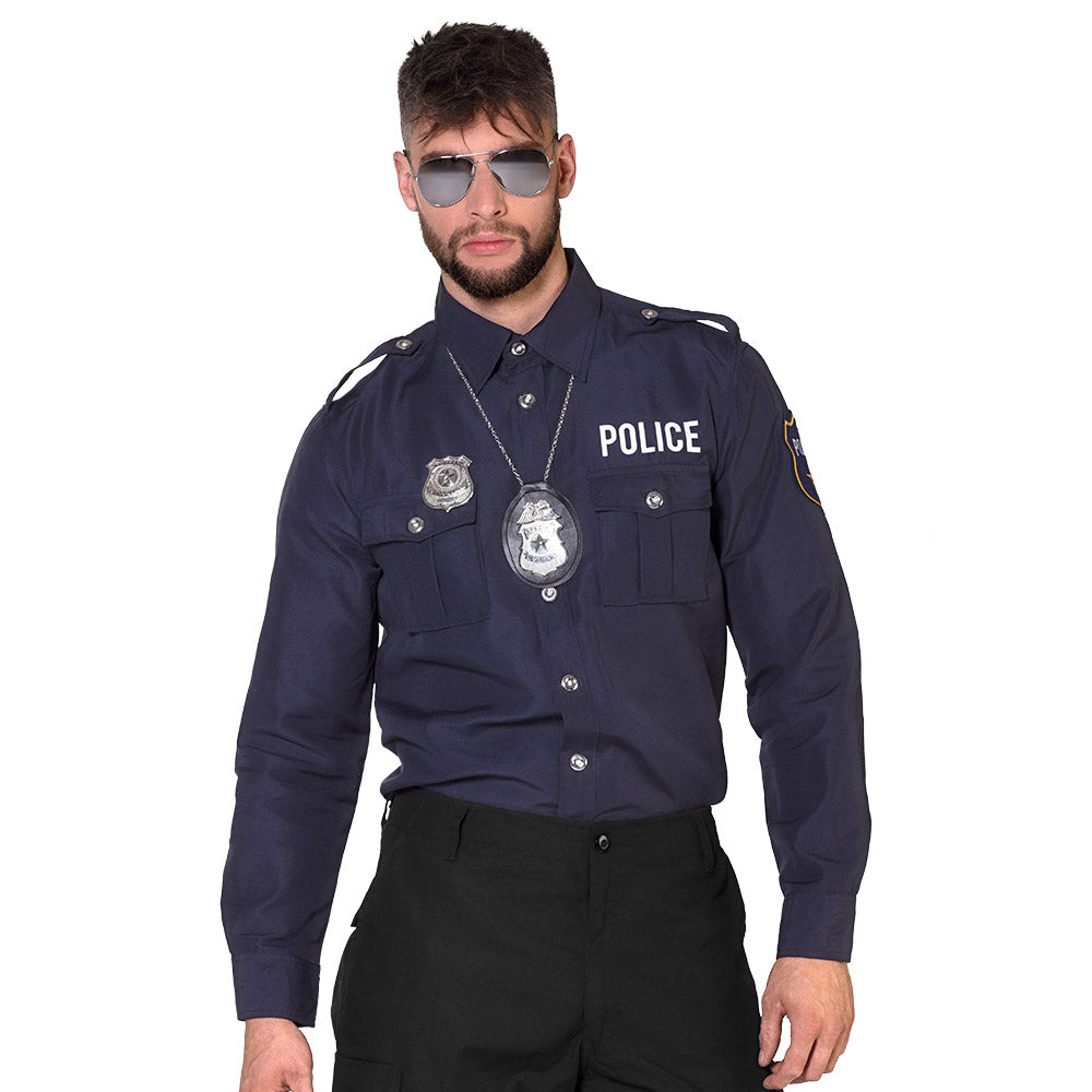 Chemise Police Officier - Déguisement Complet avec Accessoires
